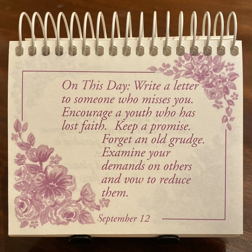 MOM Motivational Inspirational Daily Quotes Perpetual Flip Calendar w easel